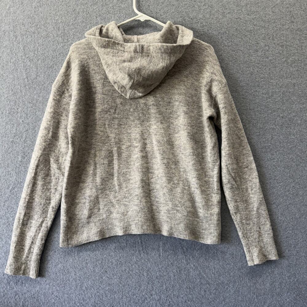 Vineyard Vines Womens Medium Gray Wool Blend Hooded Sweater Pullover Quiet Lux - Picture 9 of 9